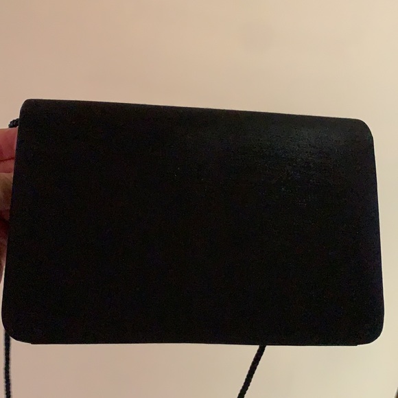 carolyne Barton Handbags - Carolyne Barton Black Evening Bag Handbag with magnetic snap & shoulder strap